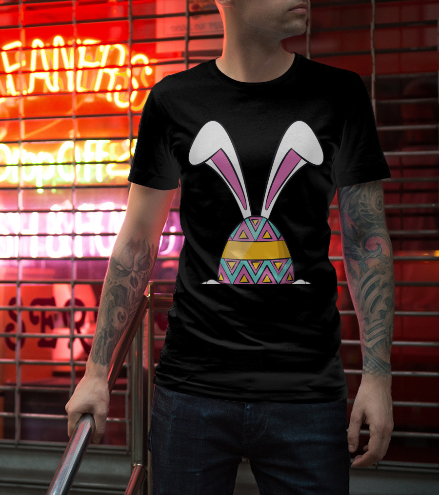 Funny Bunny Easter Cute Happy Rabbit Egg T-Shirt