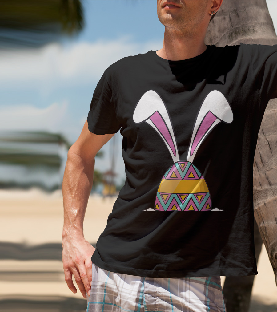 Funny Bunny Easter Cute Happy Rabbit Egg T-Shirt