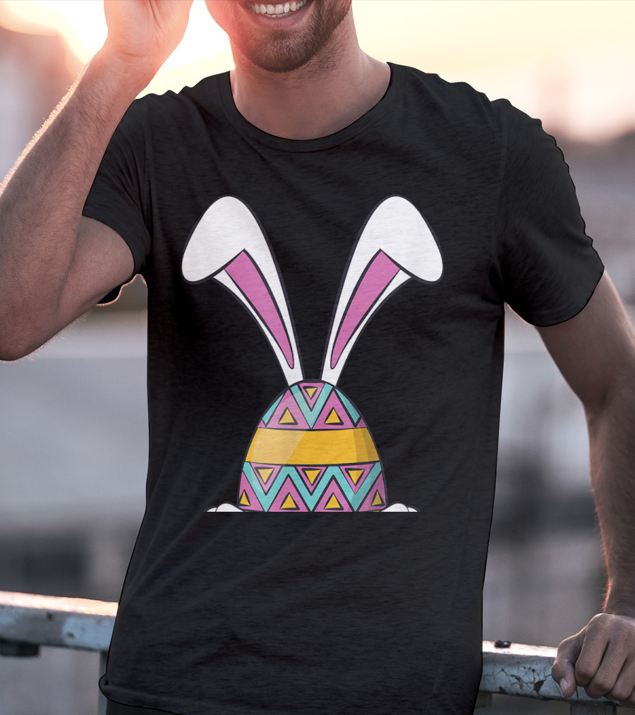 Funny Bunny Easter Cute Happy Rabbit Egg T-Shirt