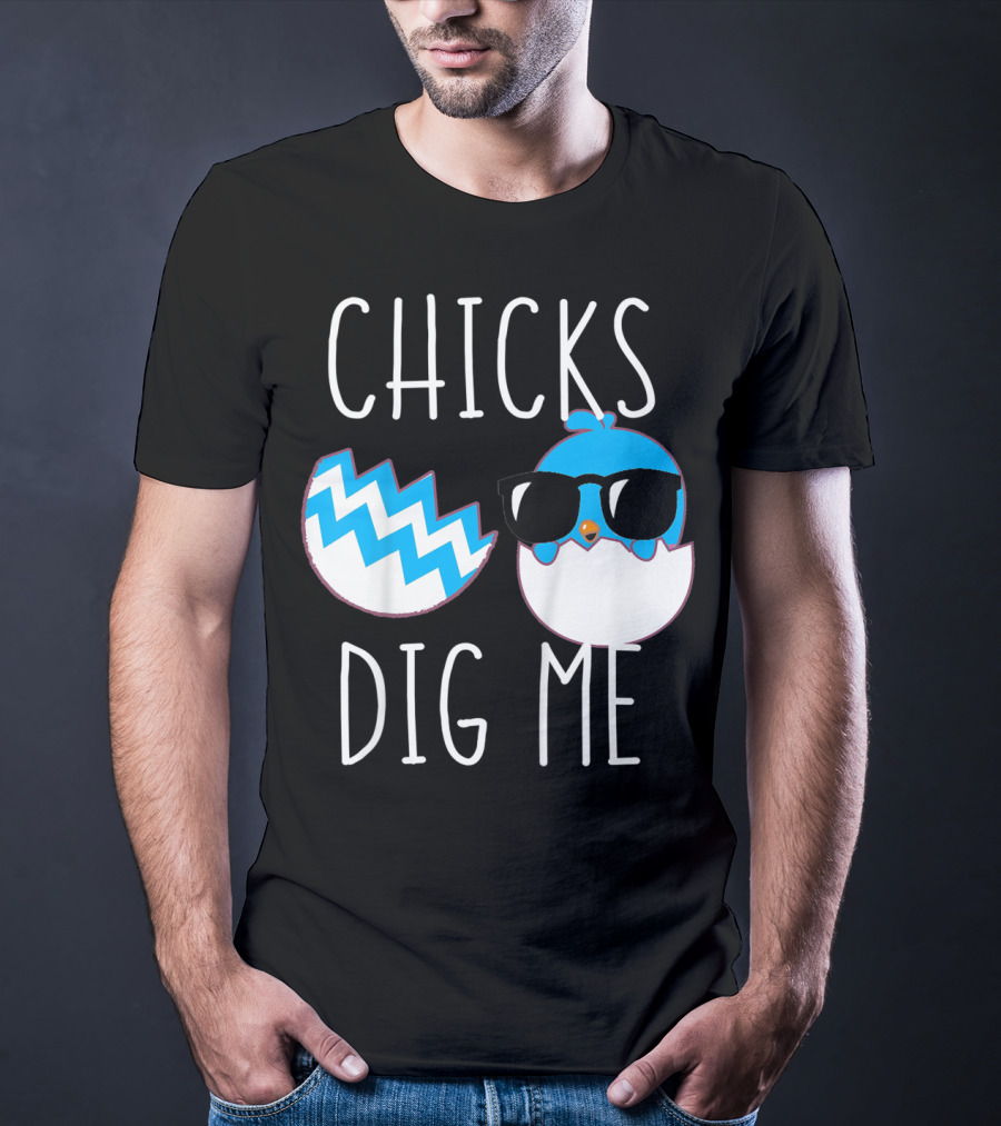 Chicks Dig Me Funny Easter Baby Toddler Kids T-Shirt