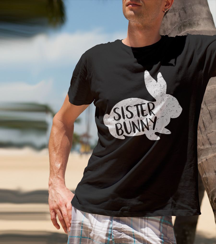 Sister Bunny Cute Matching Family Easter Rabbit T-Shirt