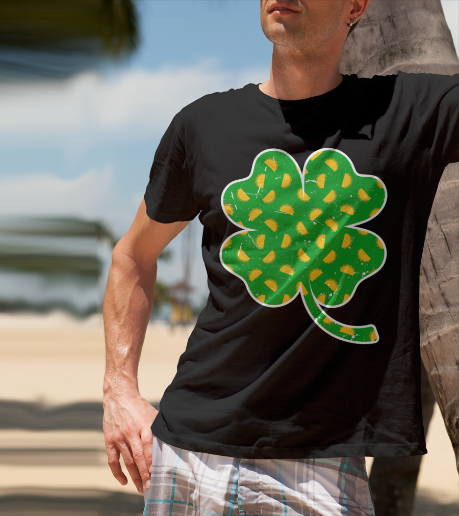 Taco Lover St Patricks Day Clover Saint Paddys Shamrock Tacos T-Shirt