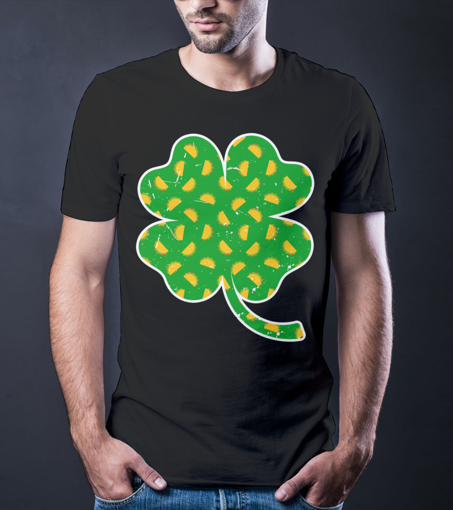 Taco Lover St Patricks Day Clover Saint Paddys Shamrock Tacos T-Shirt