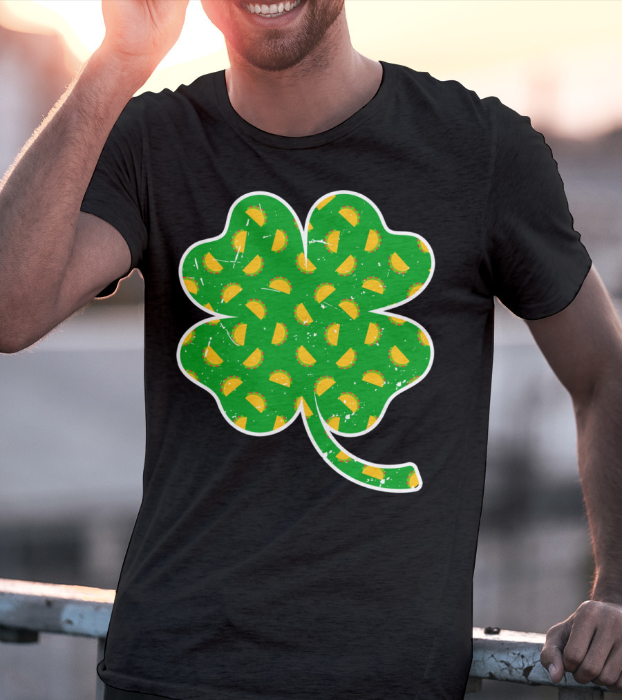 Taco Lover St Patricks Day Clover Saint Paddys Shamrock Tacos T-Shirt