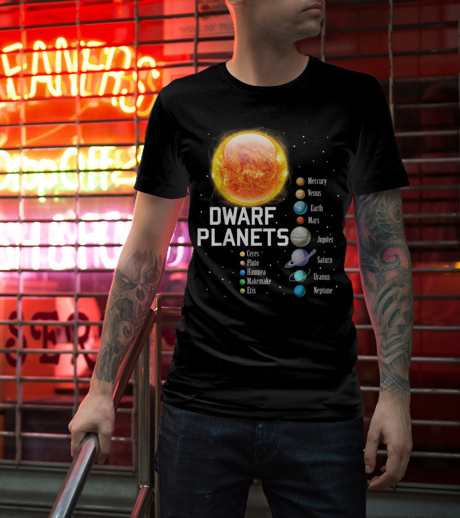 Dwarf Planets Solar System Mercury Venus Earth Mars Jupiter Saturn Uranus Neptune T-Shirt