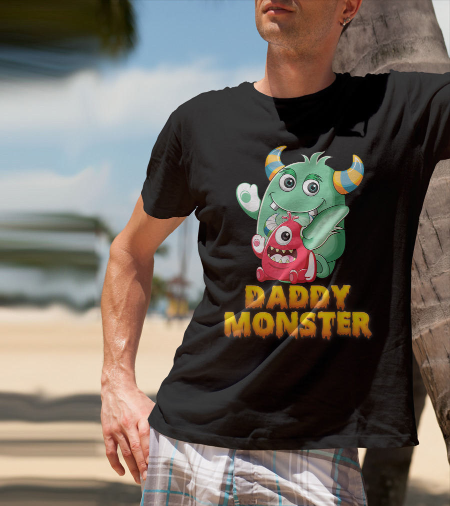 Daddy Monster Cute Cartoon Creatures T-Shirt