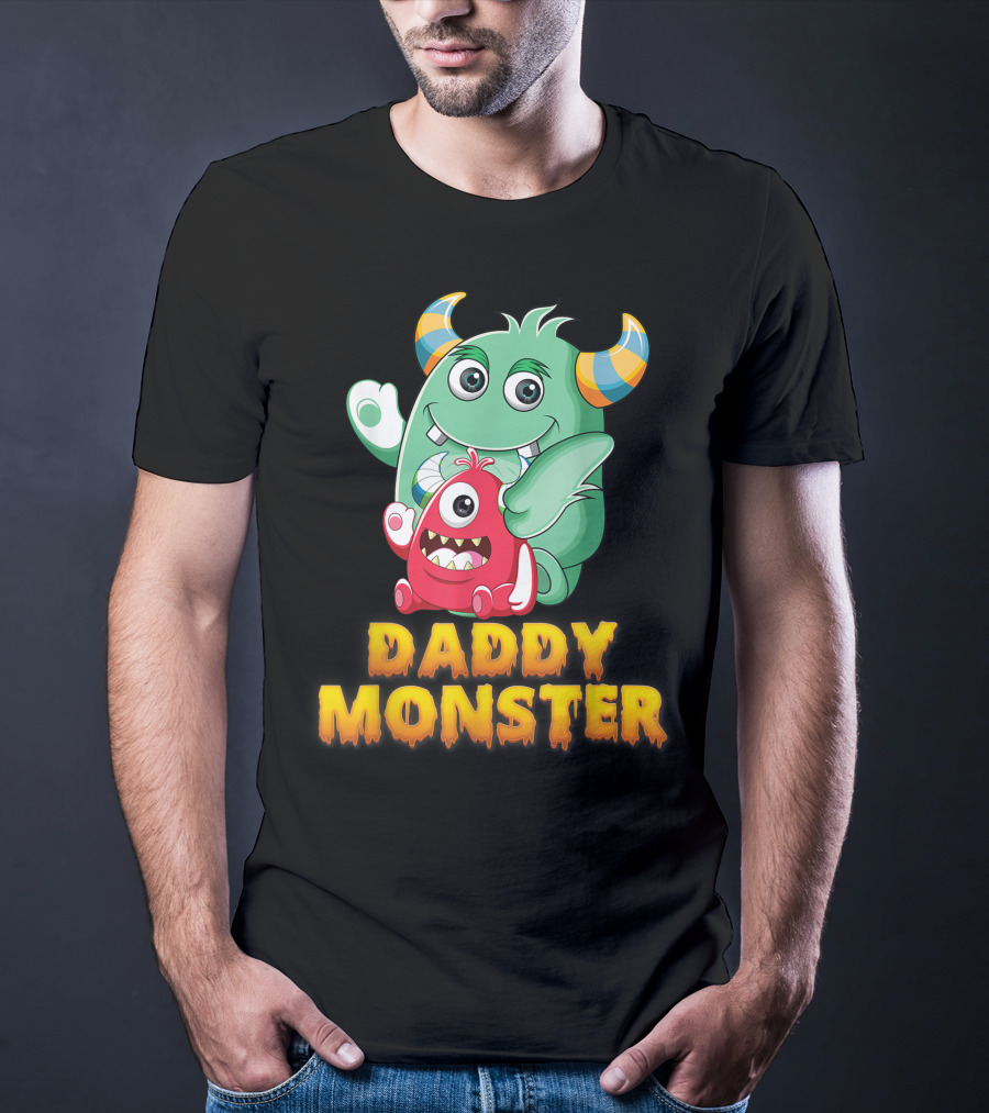 Daddy Monster Cute Cartoon Creatures T-Shirt