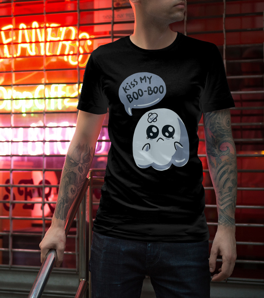 Kiss My Boo-Boo Sad Crying Ghost T-Shirt