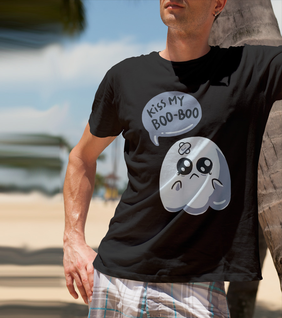 Kiss My Boo-Boo Sad Crying Ghost T-Shirt