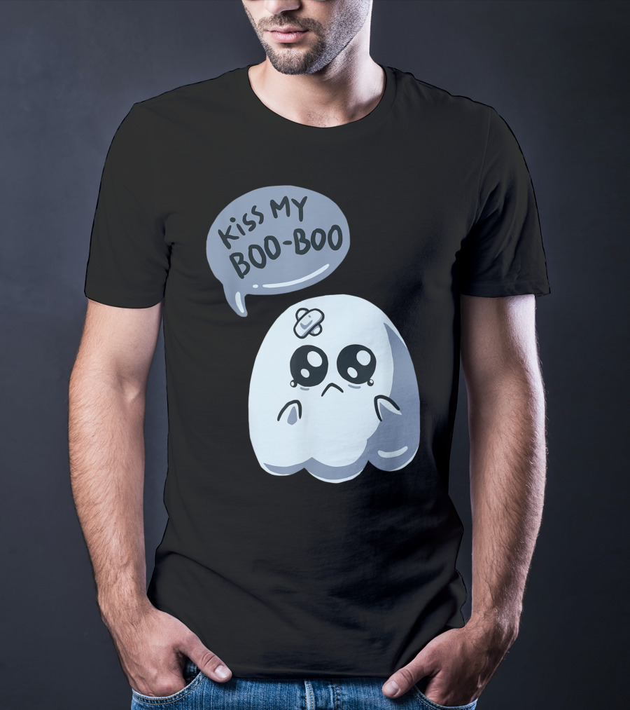 Kiss My Boo-Boo Sad Crying Ghost T-Shirt