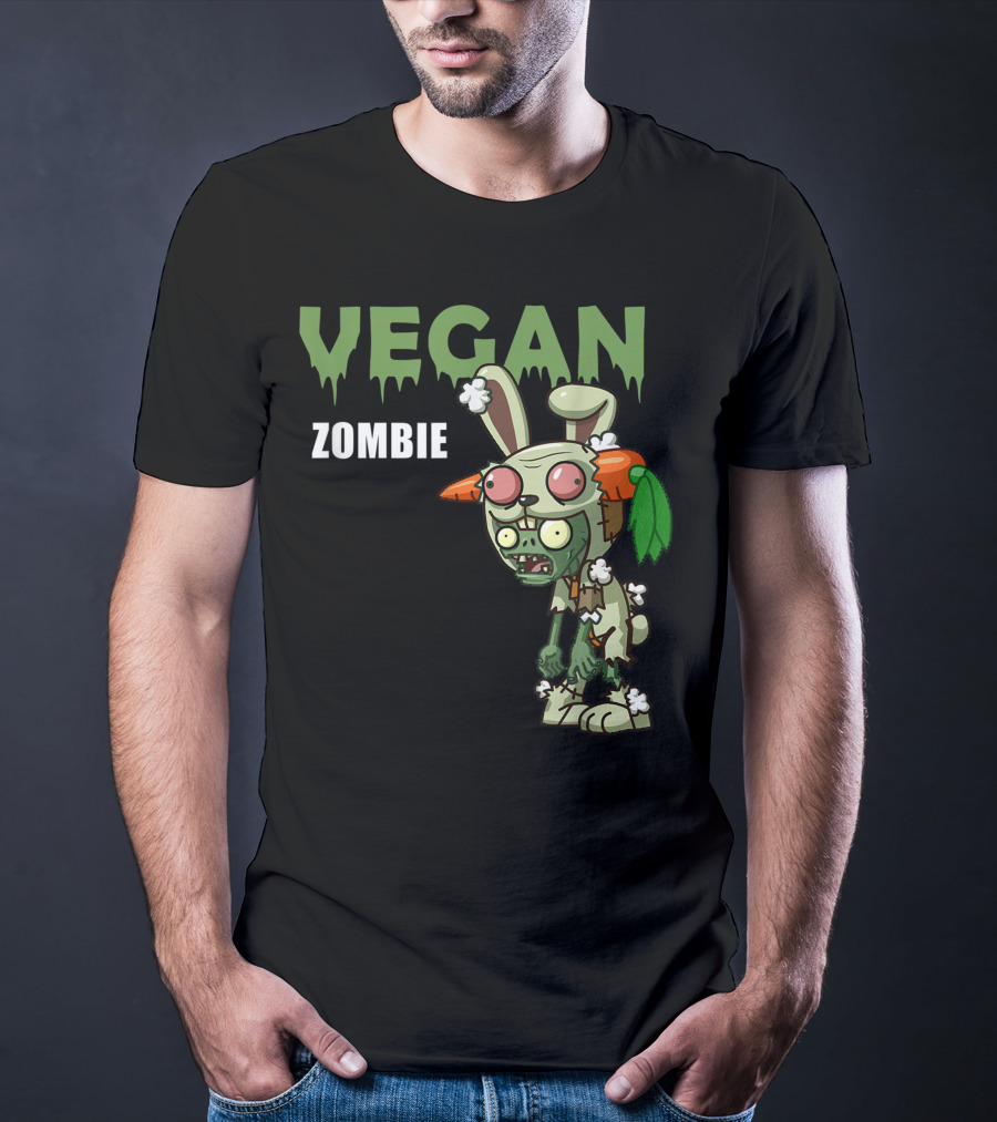 VEGAN ZOMBIE Carrot Bunny Costume Character T-Shirt
