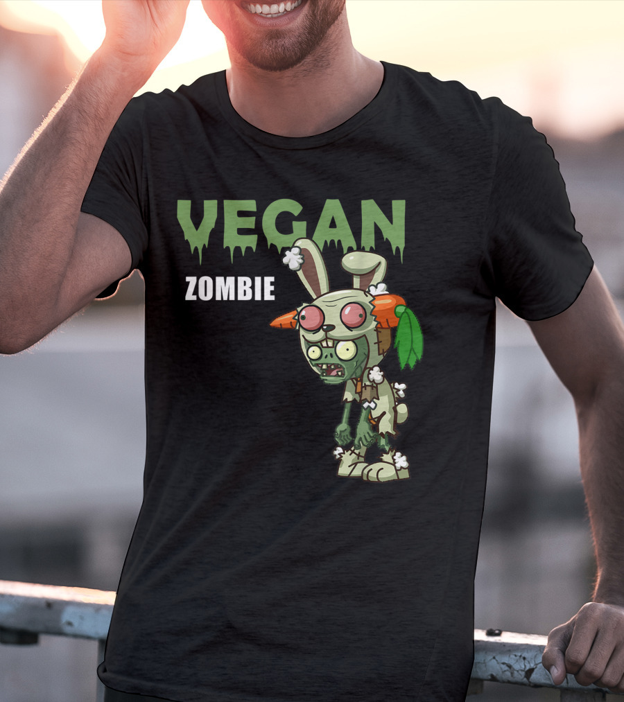 VEGAN ZOMBIE Carrot Bunny Costume Character T-Shirt