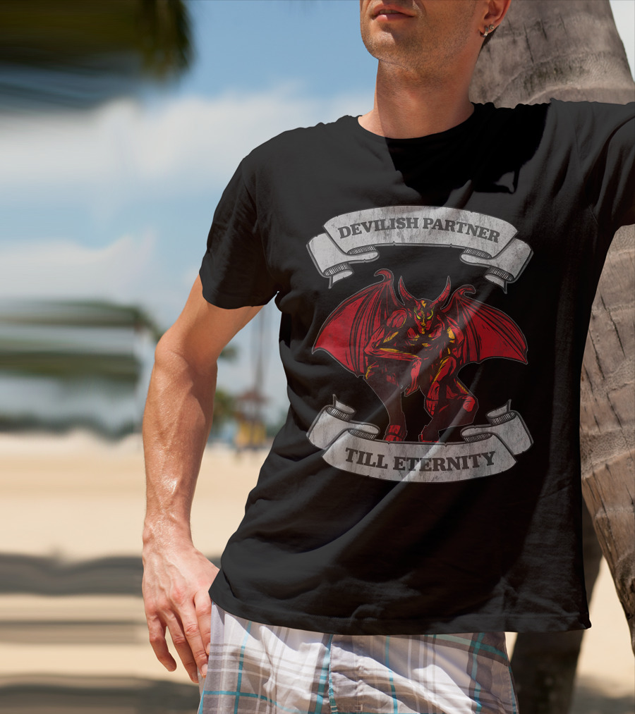 Devilish Partner Till Eternity Demon Couple T-Shirt