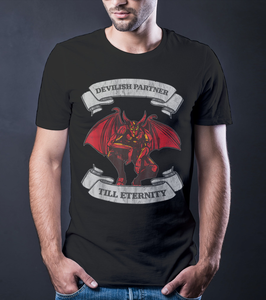 Devilish Partner Till Eternity Demon Couple T-Shirt