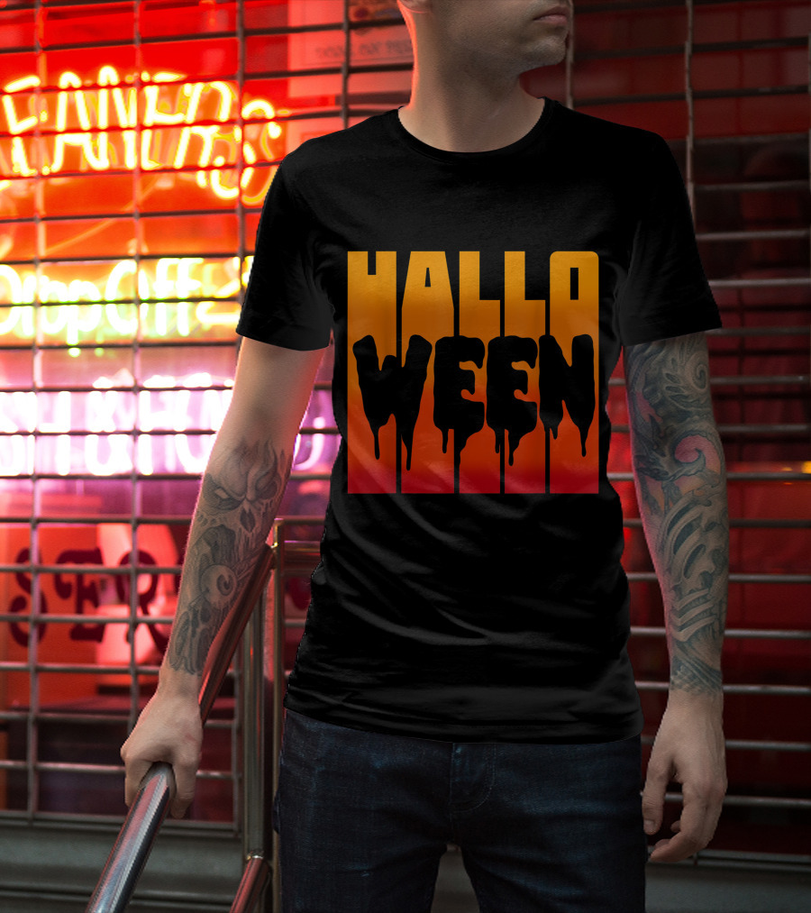 Halloween Dripping Text T-Shirt