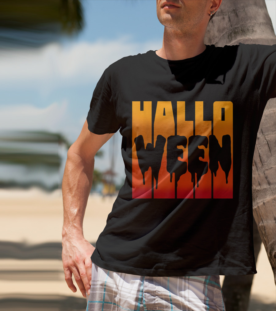 Halloween Dripping Text T-Shirt