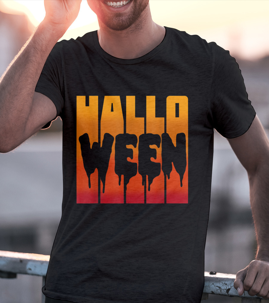 Halloween Dripping Text T-Shirt