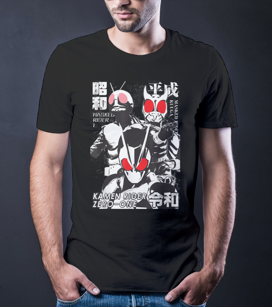 Kamen Rider Zero-One Showa Heisei Reiwa Masked Rider Kuuga T-Shirt