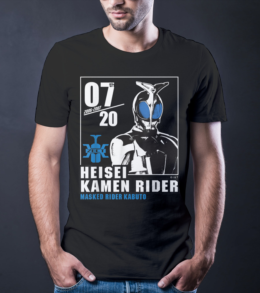 07th Heisei Kamen Rider 20th 2006-2007 Masked Rider Kabuto ZECT T-Shirt