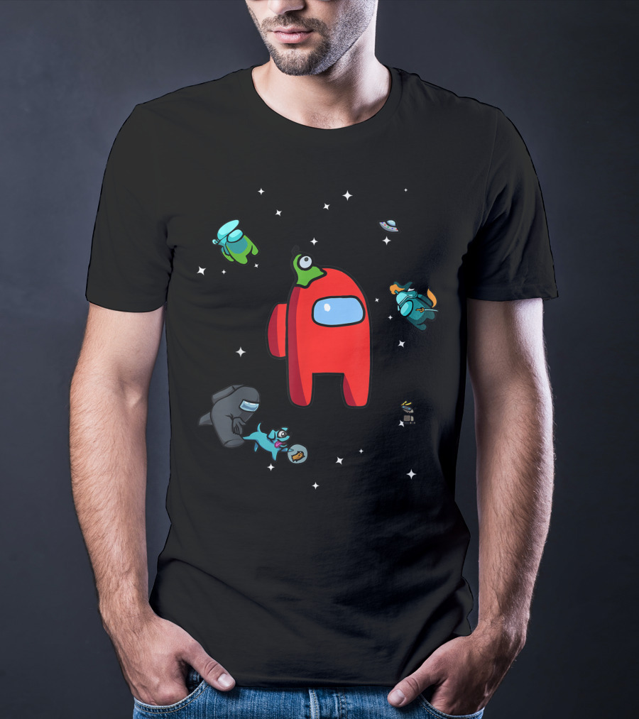 Aliens Among Us Pets Crew Mate Space Adventure T-Shirt