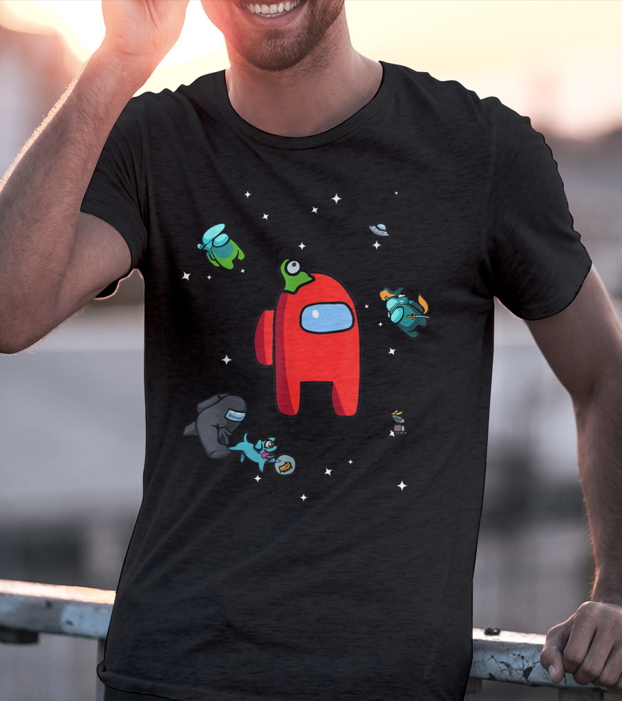 Aliens Among Us Pets Crew Mate Space Adventure T-Shirt