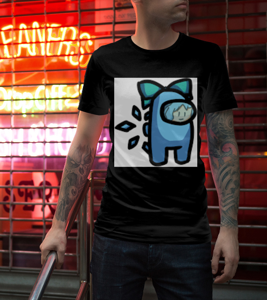 Among Us Blue Crewmate With Bow Gamer Girl T-Shirt