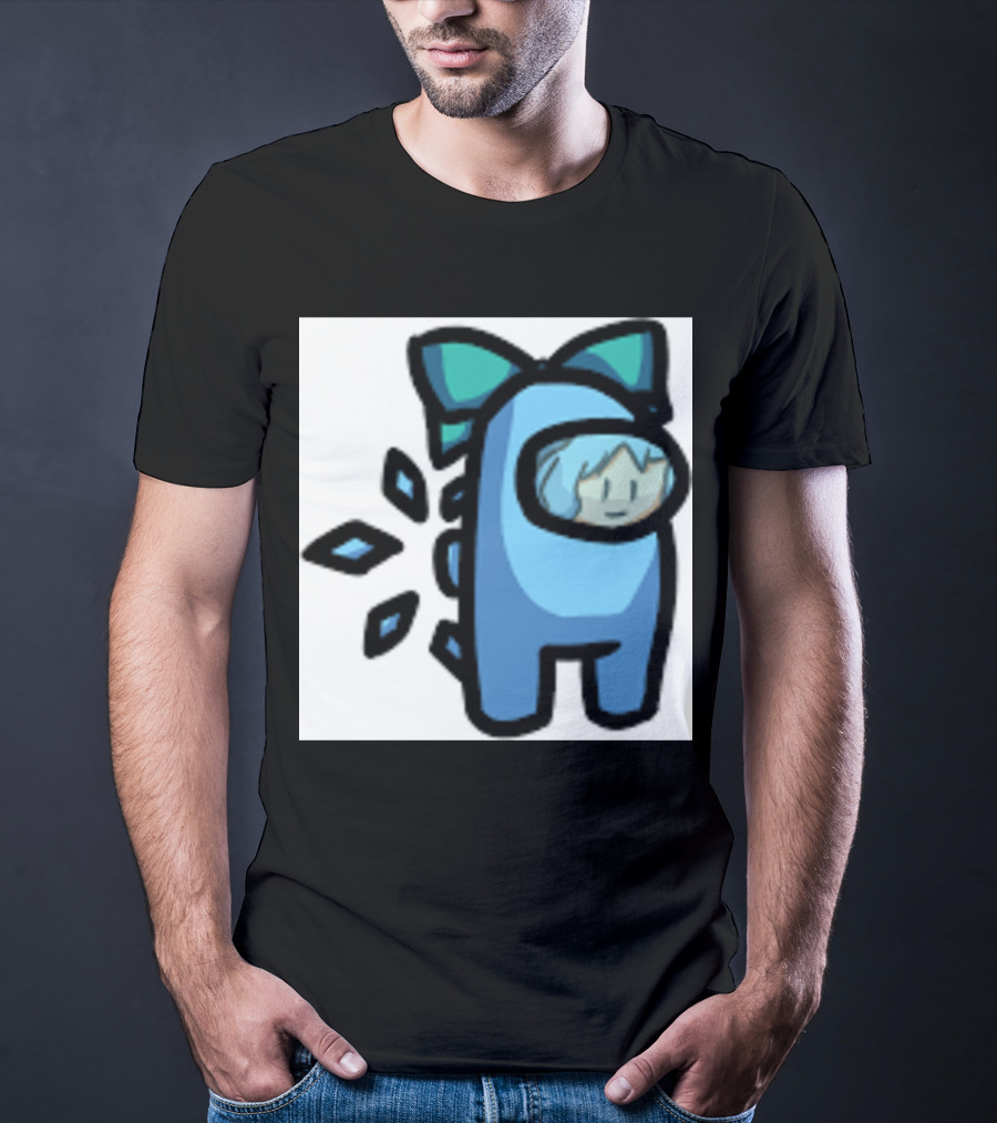 Among Us Blue Crewmate With Bow Gamer Girl T-Shirt