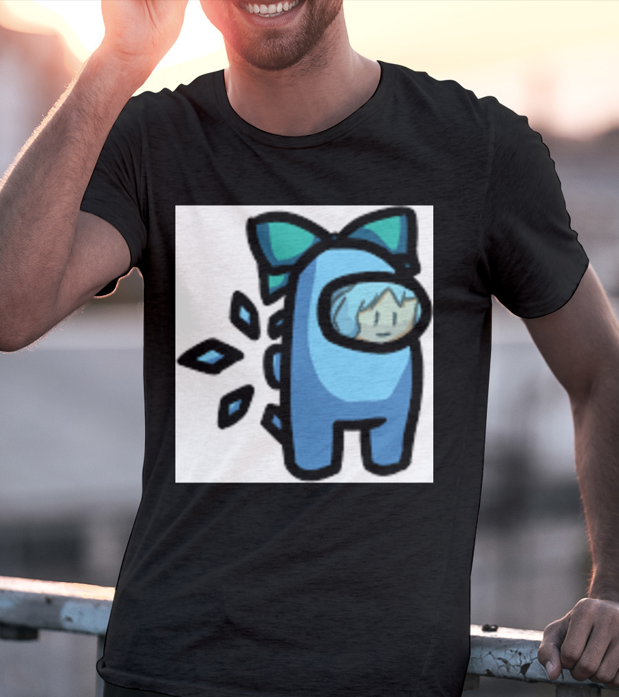 Among Us Blue Crewmate With Bow Gamer Girl T-Shirt