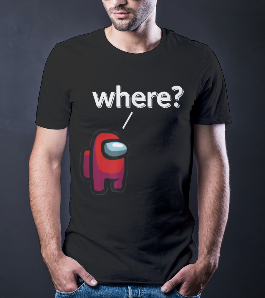 Impostor Among Us Where Essential Red Crewmate Question Mark T-Shirt