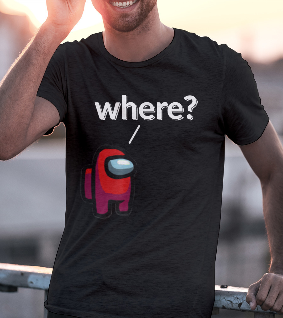 Impostor Among Us Where Essential Red Crewmate Question Mark T-Shirt