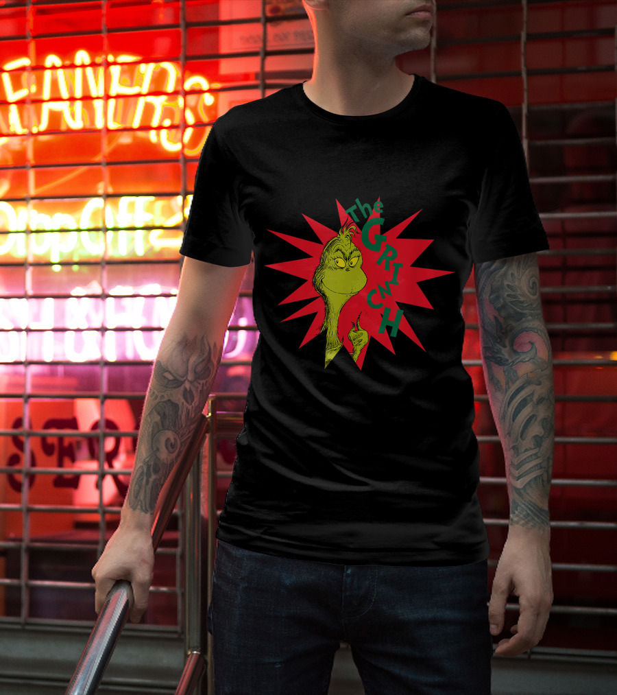 The Grinch Burst Dr. Seuss Starburst T-Shirt