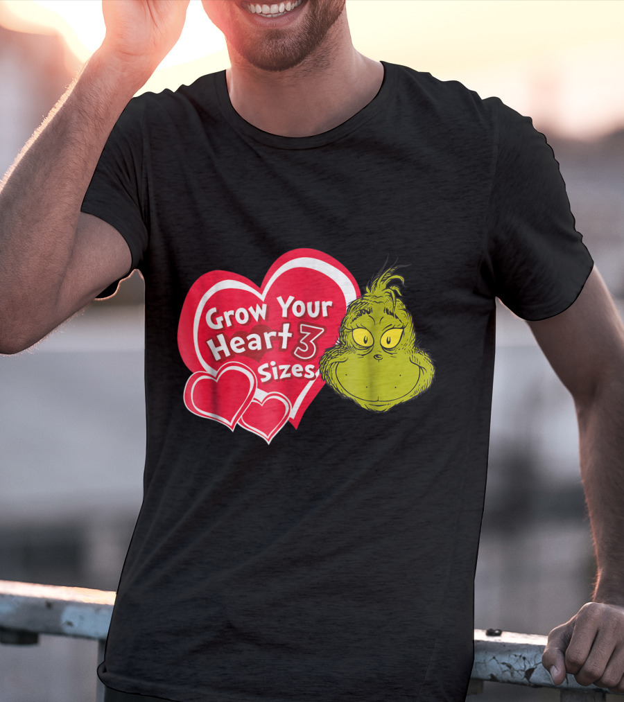 Dr Seuss Grinch Grow Your Heart 3 Sizes T-Shirt