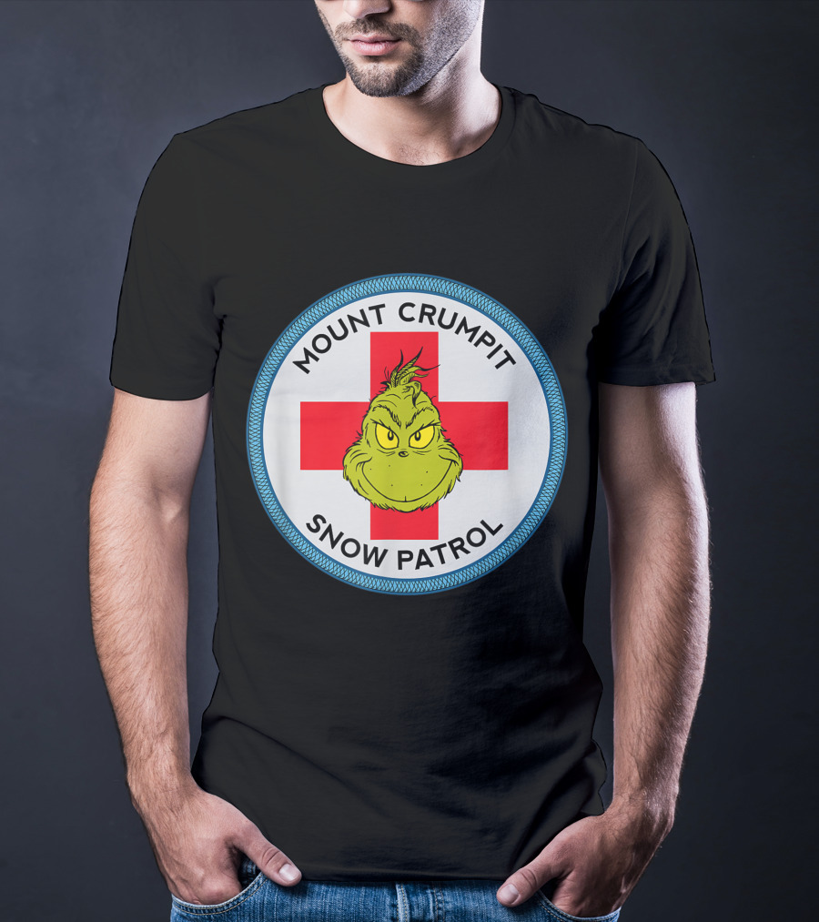 Mount Crumpit Grinch Snow Patrol Red Cross Badge T-Shirt