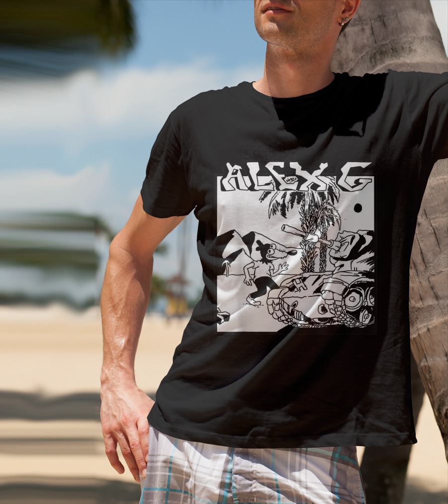 Sandy Alex G Cartoon Tank Forest Scene T-Shirt