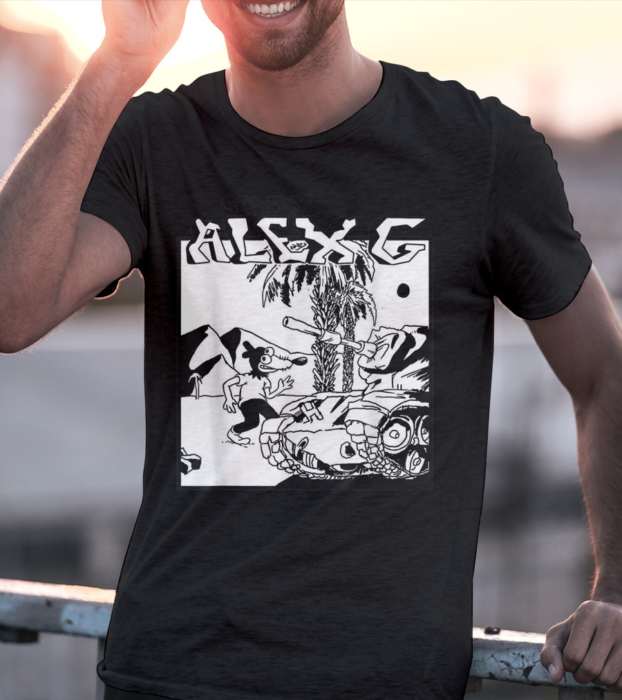 Sandy Alex G Cartoon Tank Forest Scene T-Shirt