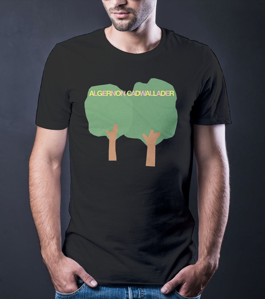 ALGERNON CADWALLADER Two Green Trees With Brown Trunks On A T-Shirt