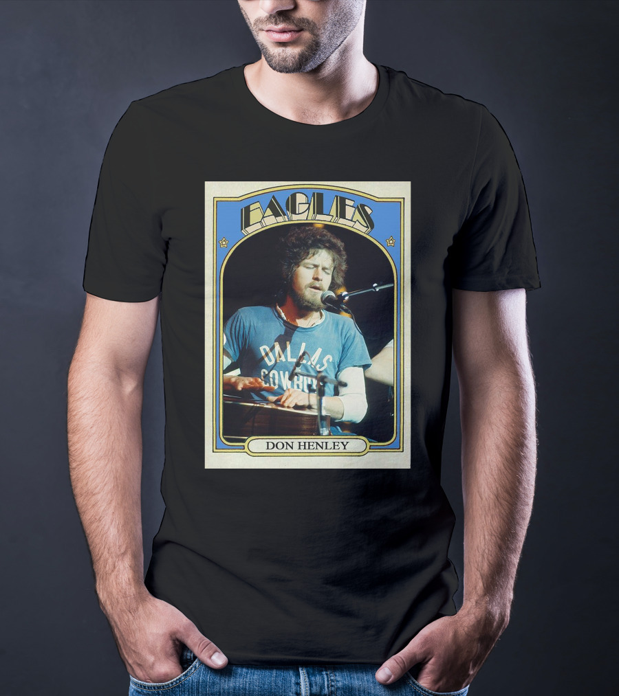 Eagles Don Henley Vintage Dallas Cowboys Card T-Shirt