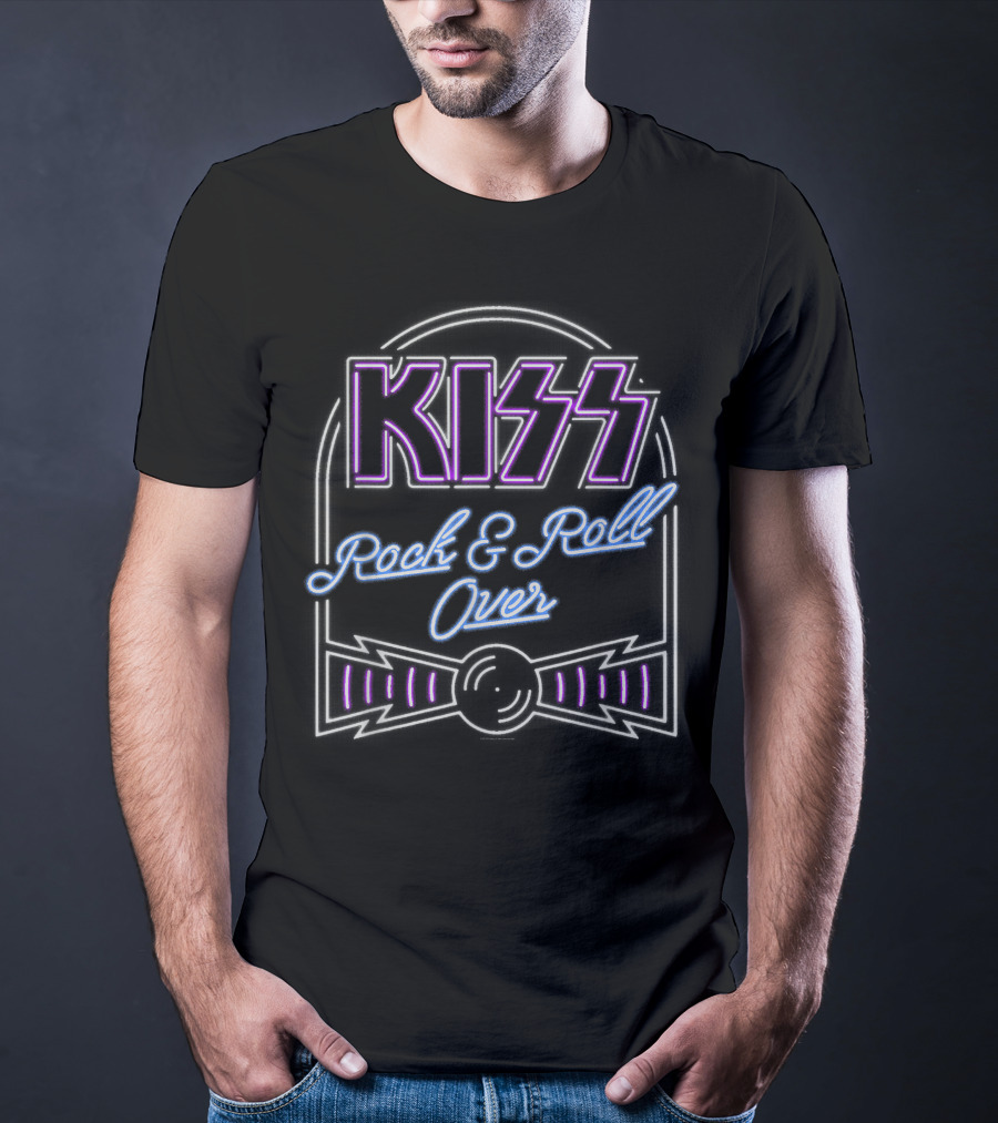 KISS Rock And Roll Over Neon T-Shirt