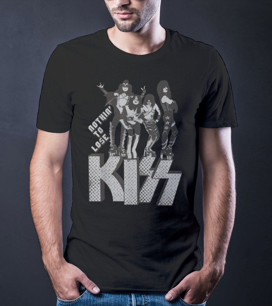 KISS Nothin To Lose Band Members Metallic T-Shirt