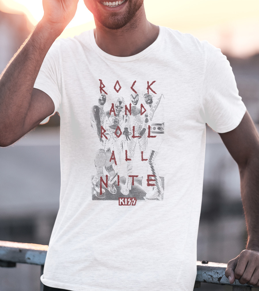 KISS Rock And Roll All Nite Blood Lyric T-Shirt