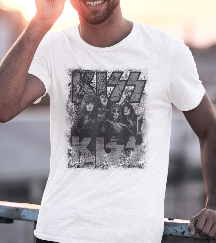 KISS Scratch Band Members Posing T-Shirt