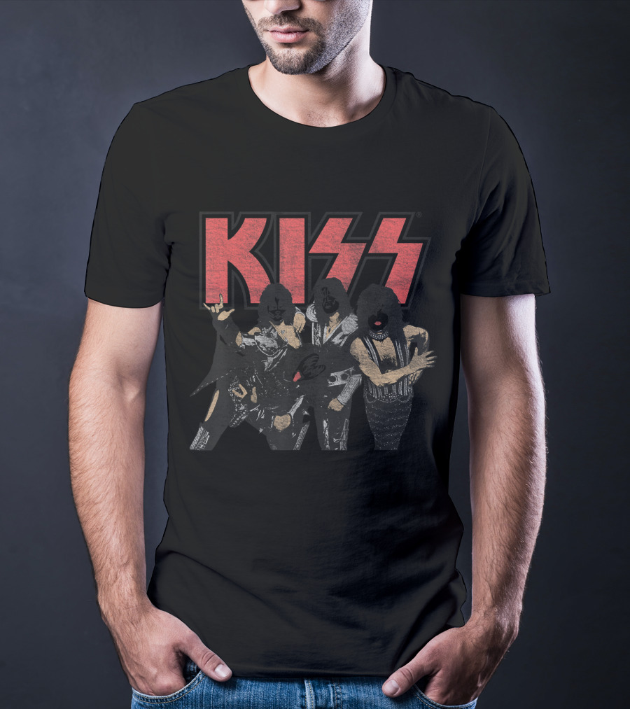 KISS Shout It Out Loud Classic Band Members Group Image T-Shirt