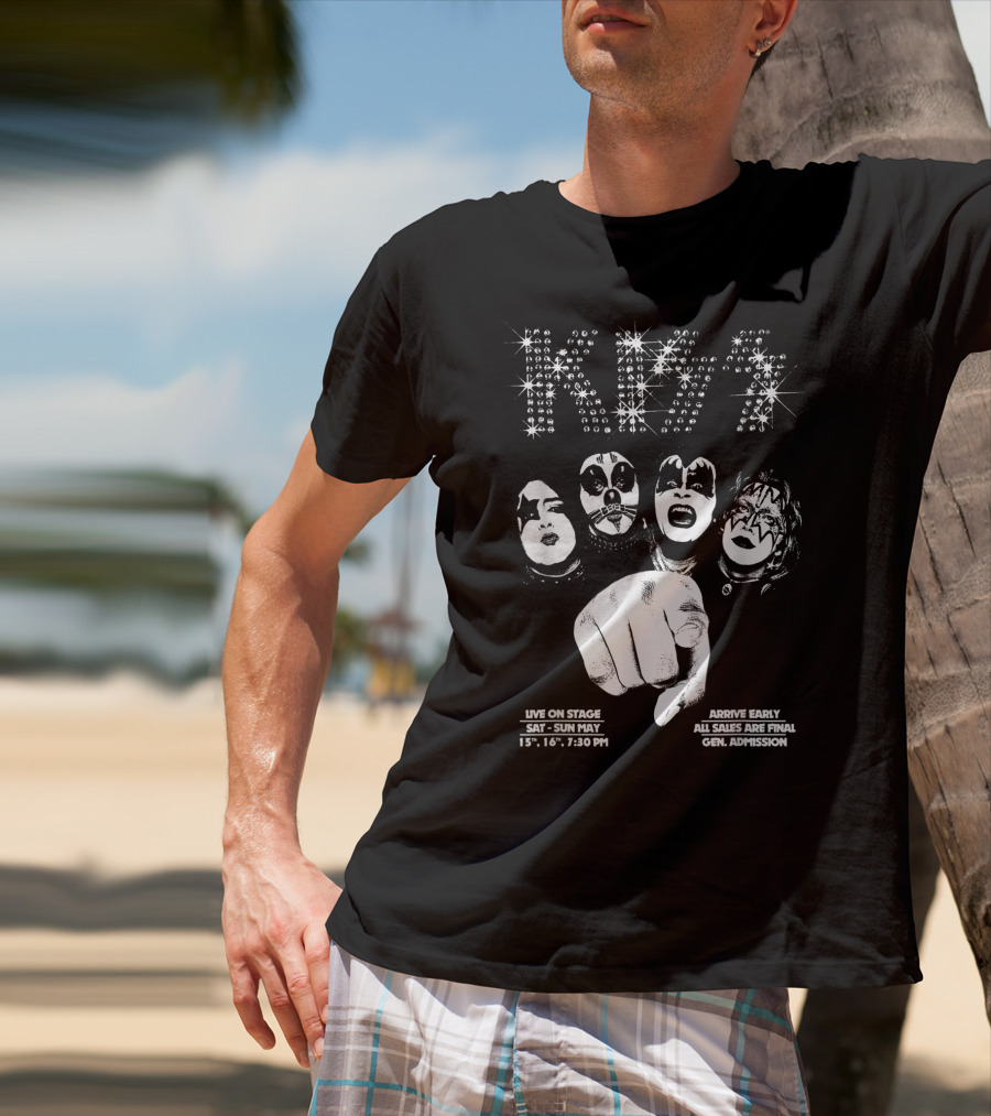 KISS We Want You Live On Stage May 15th 16th 7:30 PM General Admission T-Shirt