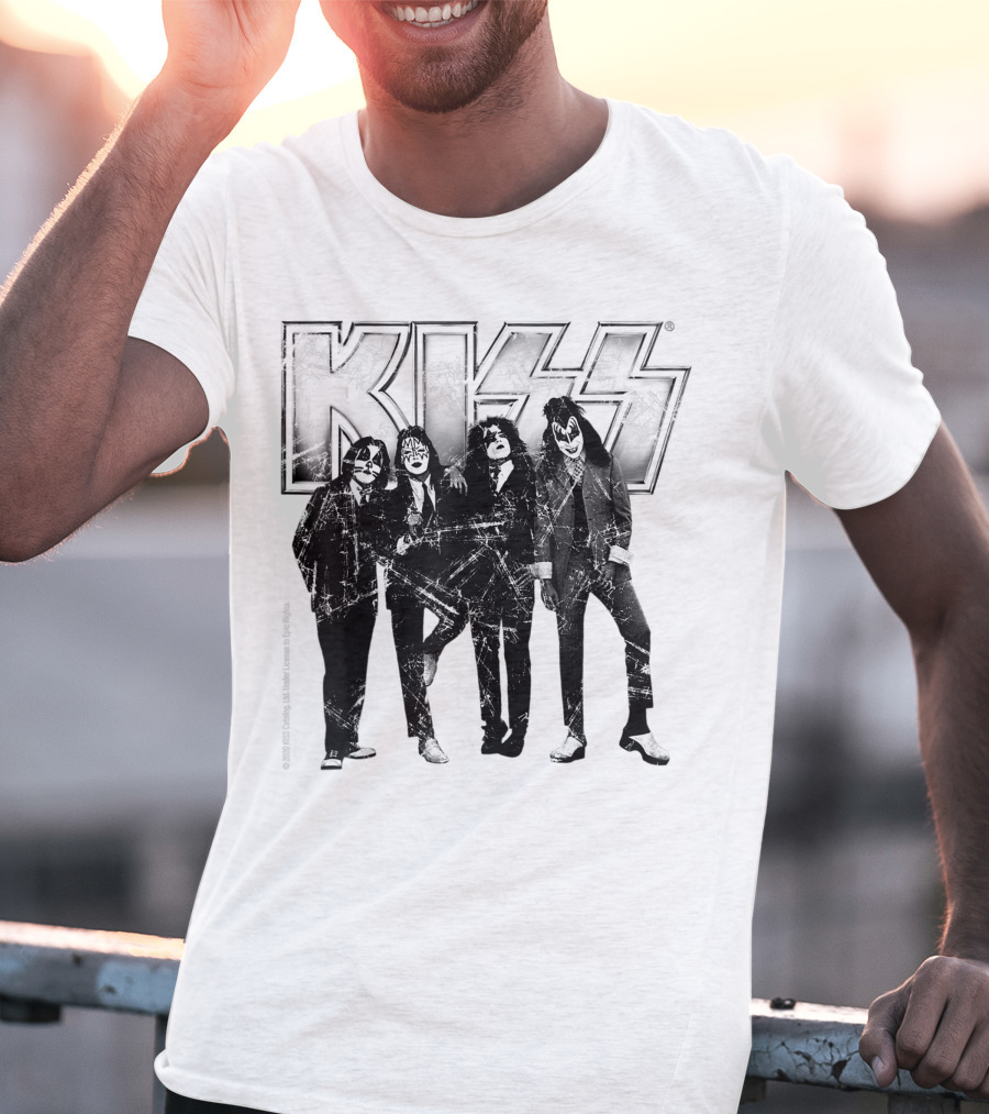KISS Band Members Distressed Portrait T-Shirt
