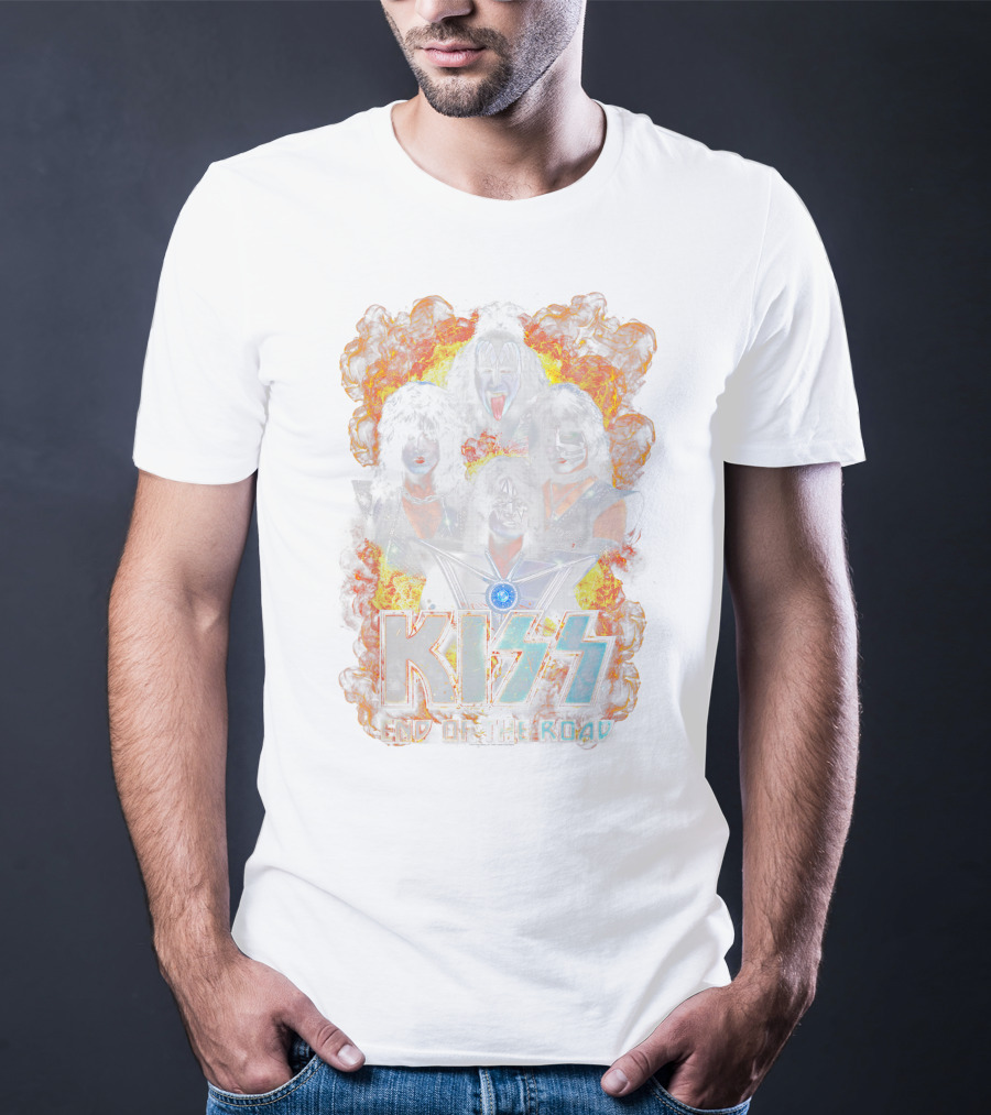 Kiss End Of The Road Creatures Of The Night Vintage Unmasked T-Shirt