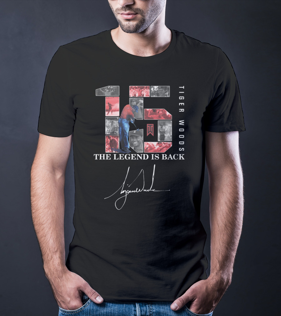 Tiger Woods The Legend Is Back 15 Signature T-Shirt
