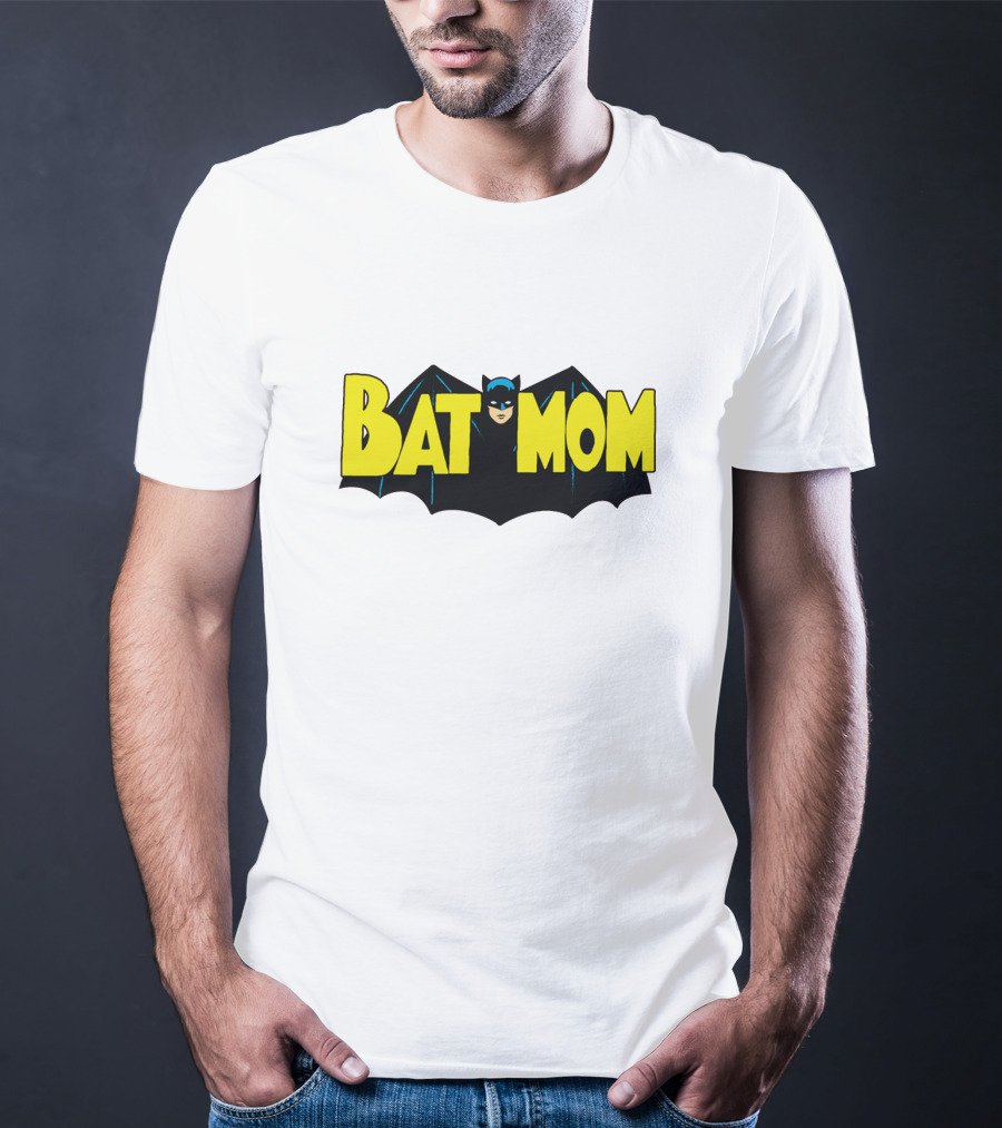 BATMOM Batman Logo Parody Cartoon T-Shirt