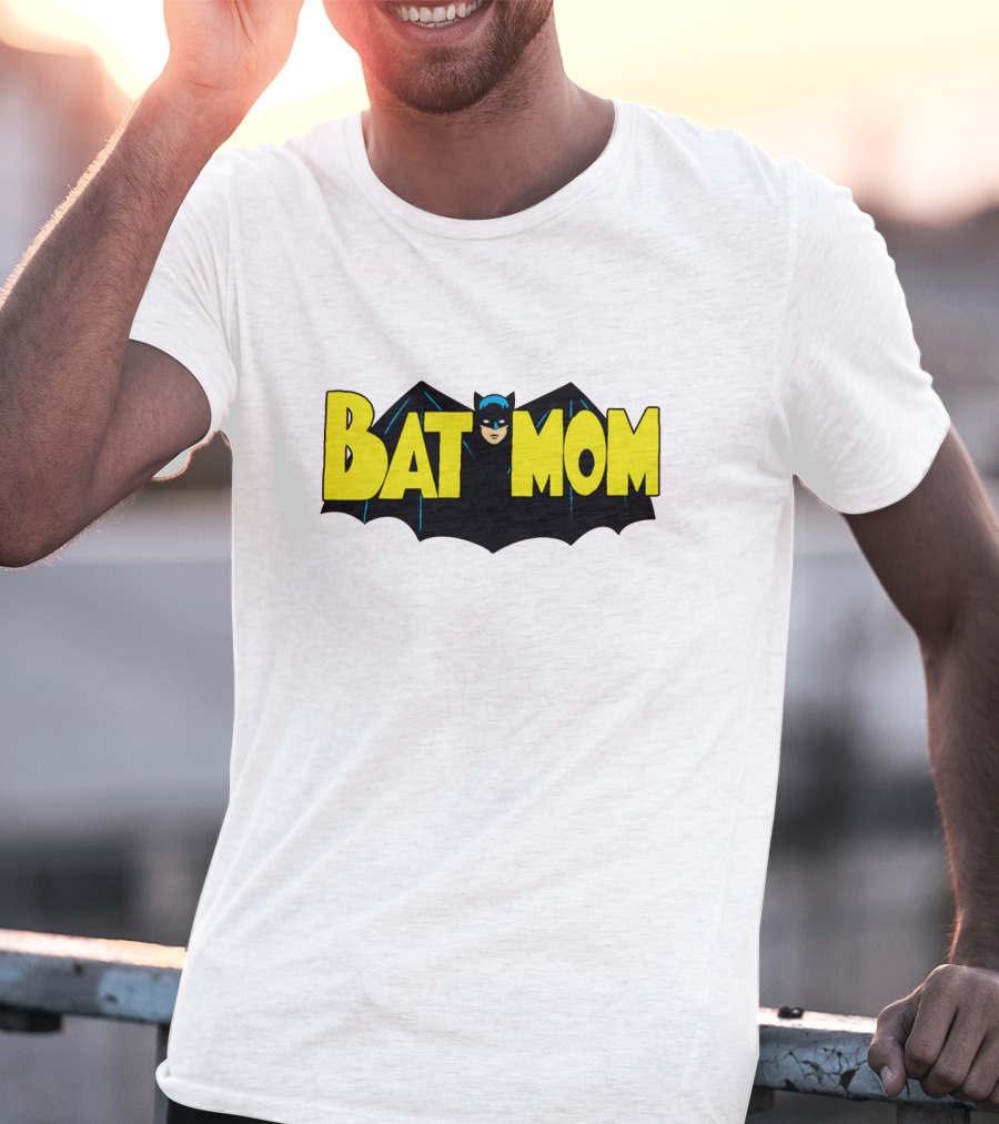 BATMOM Batman Logo Parody Cartoon T-Shirt