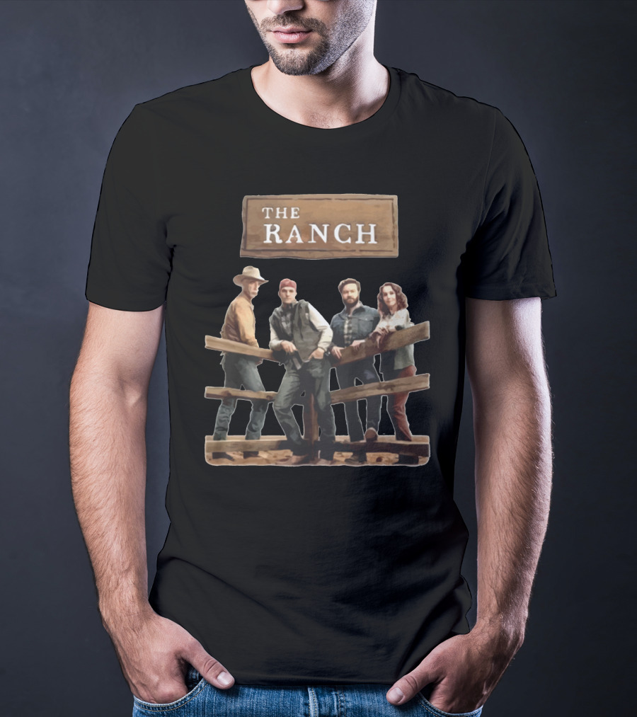 THE RANCH TV Show Cast Standing By Fence T-Shirt