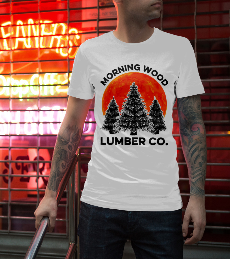 Morning Wood Lumber Co Sunlit Forest Scene T-Shirt
